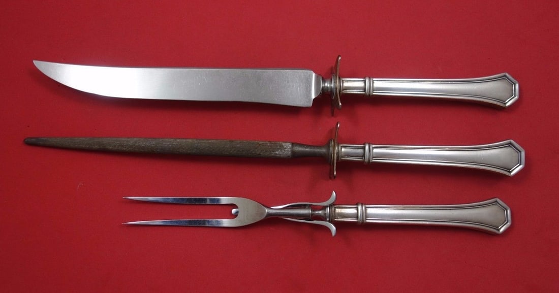 3 Piece Columbia Reed and Barton Sterling Roast Carving Set (1 of 1)