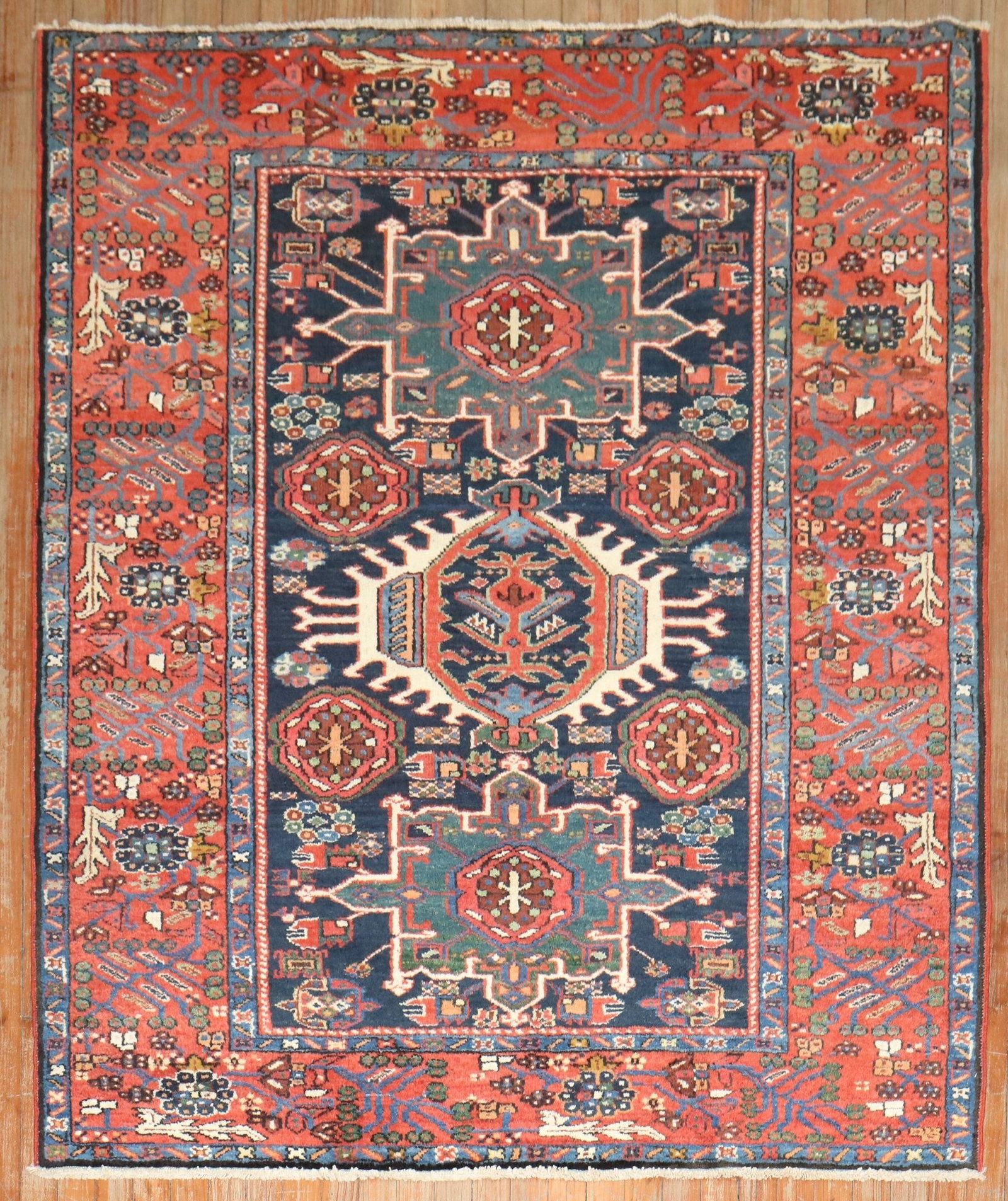 4' 8" x 6' 1" Persian Heriz Karadja Accent Rug (1 of 3)