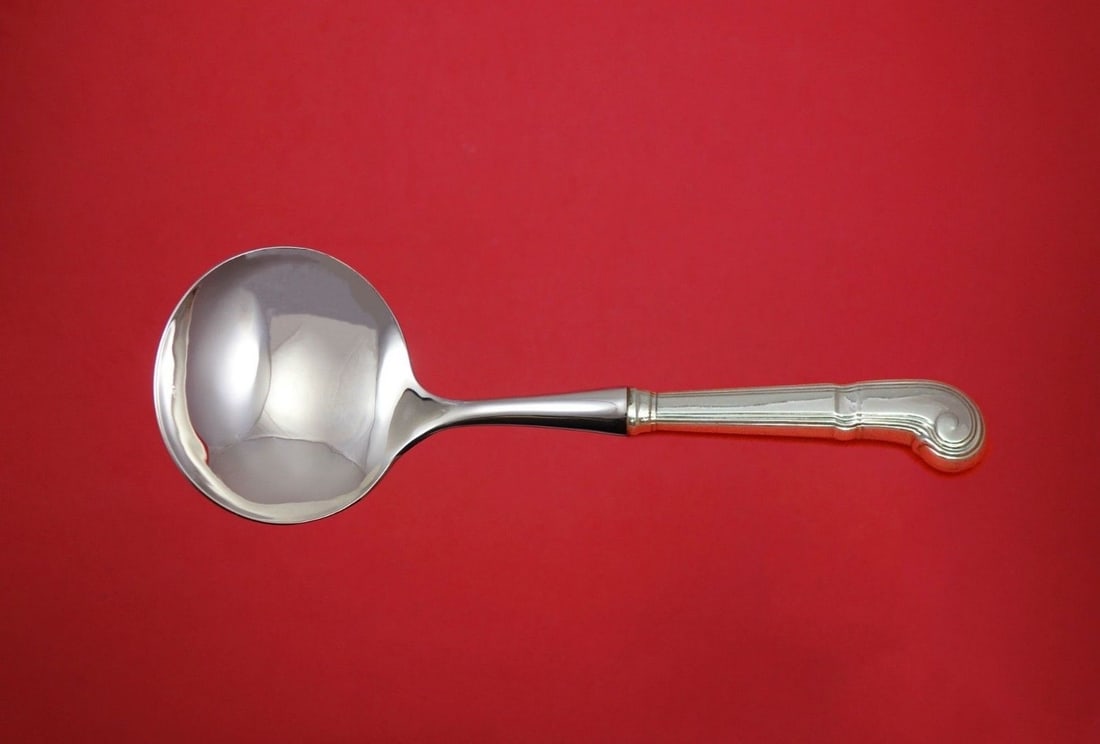 Tiffany & Co Castilian Sterling Silver Gravy Ladle 8 Inches: Tiffany & Co Castilian Sterling Silver Gravy Ladle 8 Inches Elevate your dining experience with this exquisite Castilian gravy ladle by Tiffany & Co. Crafted from high-quality sterling silver, this la