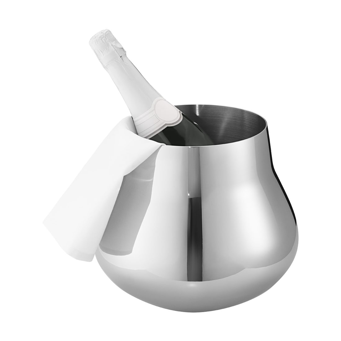 Georg Jensen Sky Mirror Polished Stainless Steel Wine Champagne Cooler 7.5L (1 of 2)