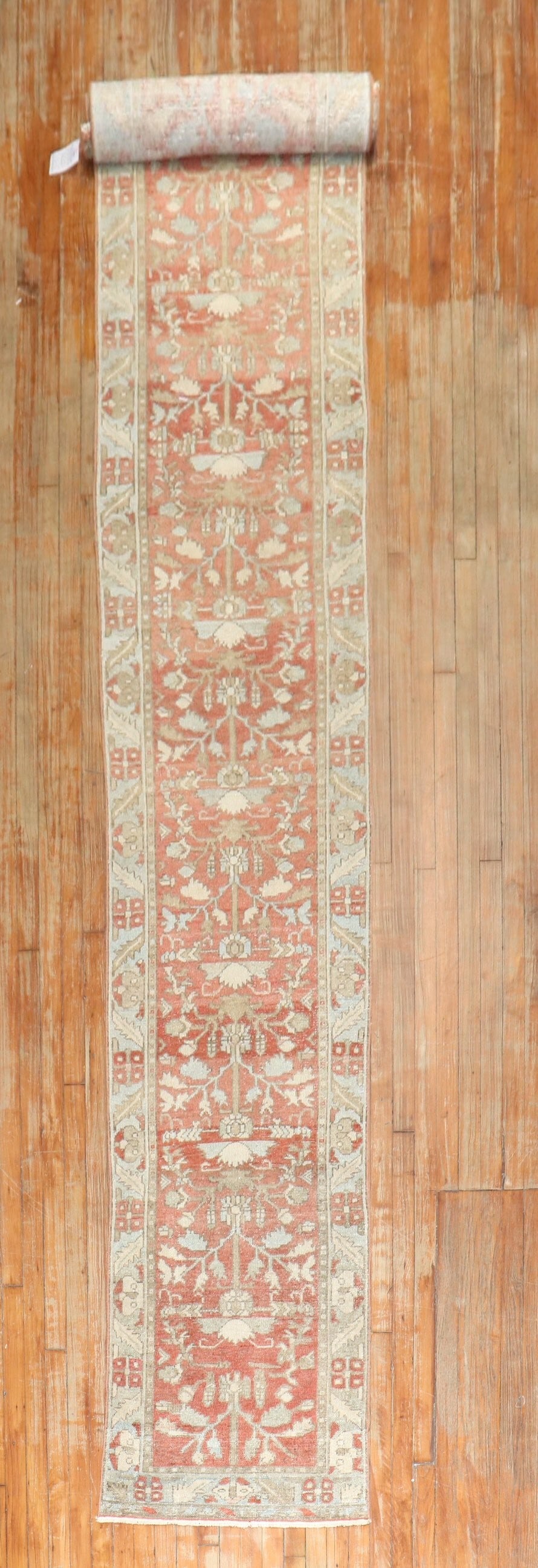 2' 5" x 17' 10" Persian Serapi Heriz hallway runner rug: 2' 5" x 17' 10" Persian Serapi Heriz hallway runner rug An early 20th century Persian Heriz runner with a long, narrow profile. This pre-owned rug is identified as a Serapi/Heriz type and features the