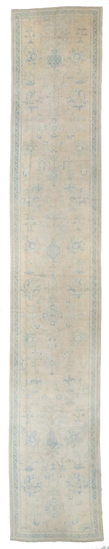 3' 8" x 21' 6" Early 20th Century Turkish Oushak Runner (1 of 7)