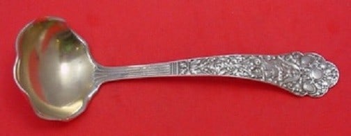 Gorham Medici Old Sterling Silver Sauce Ladle 6 Inch Vintage: Gorham Medici Old Sterling Silver Sauce Ladle 6 Inch Vintage This exquisite 6" sauce ladle is crafted in sterling silver and features the elegant Medici Old pattern by Gorham, dating back to the late 