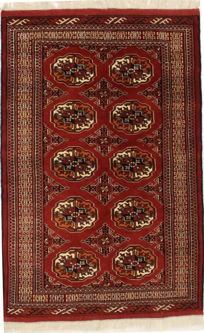 Handmade Wool Oriental Rug 3x5 ft Tribal Geometric Design Eco-Friendly: Handmade Wool Oriental Rug 3x5 ft Tribal Geometric Design Eco-Friendly Enhance your space with this exquisite handmade Oriental rug featuring a striking tribal geometric design. Perfectly sized for a 