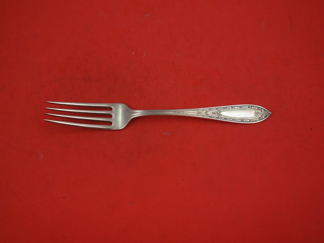 Whiting Chateau Sterling Silver Dinner Fork 7 7/8 Inch Flatware: Whiting Chateau Sterling Silver Dinner Fork 7 7/8 Inch Flatware This elegant dinner fork from the Chateau pattern by Whiting Manufacturing Company is crafted from high-quality sterling silver. Measuri