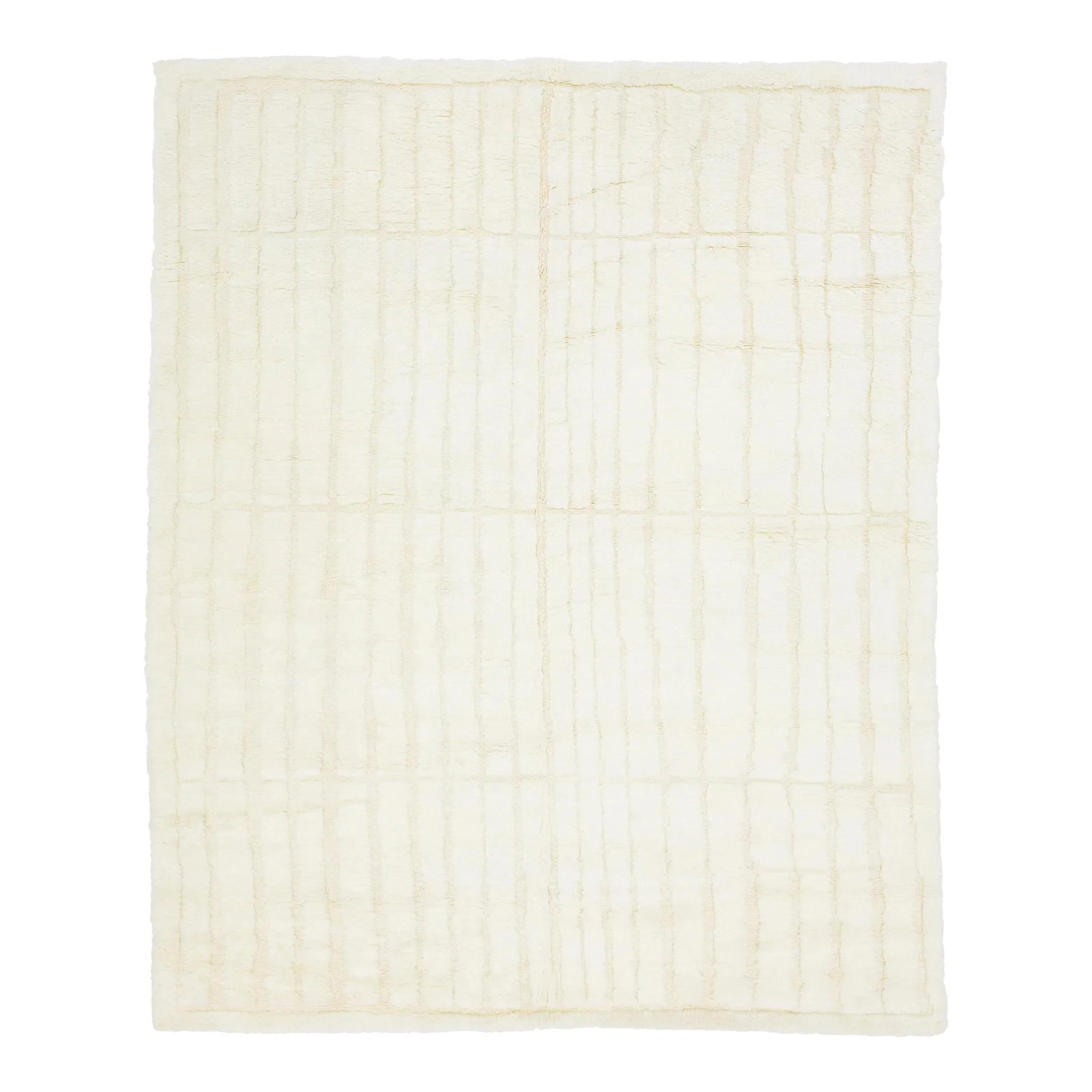 Handmade Moroccan Wool Rug 8' x 10' Ivory Safi Collection: Handmade Moroccan Wool Rug 8' x 10' Ivory Safi Collection Elevate your space with this exquisite modern Moroccan-style hand-knotted wool rug from the Safi Collection. Featuring a serene ivory field, t