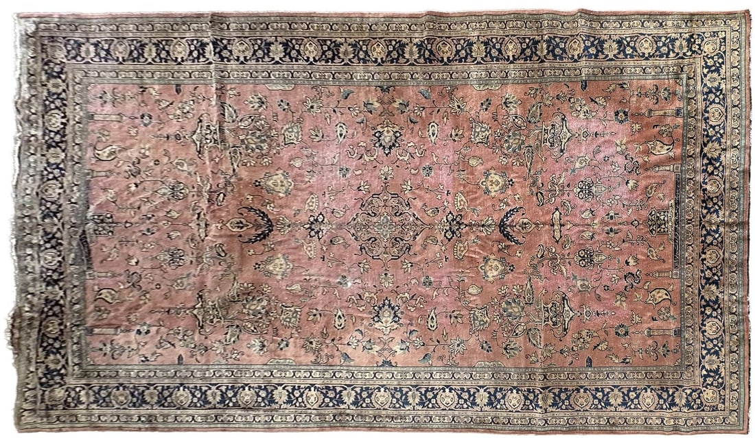 264cm x 478cm Antique Turkish Wool Oushak Rug with Sivas Inscriptions (1 of 11)