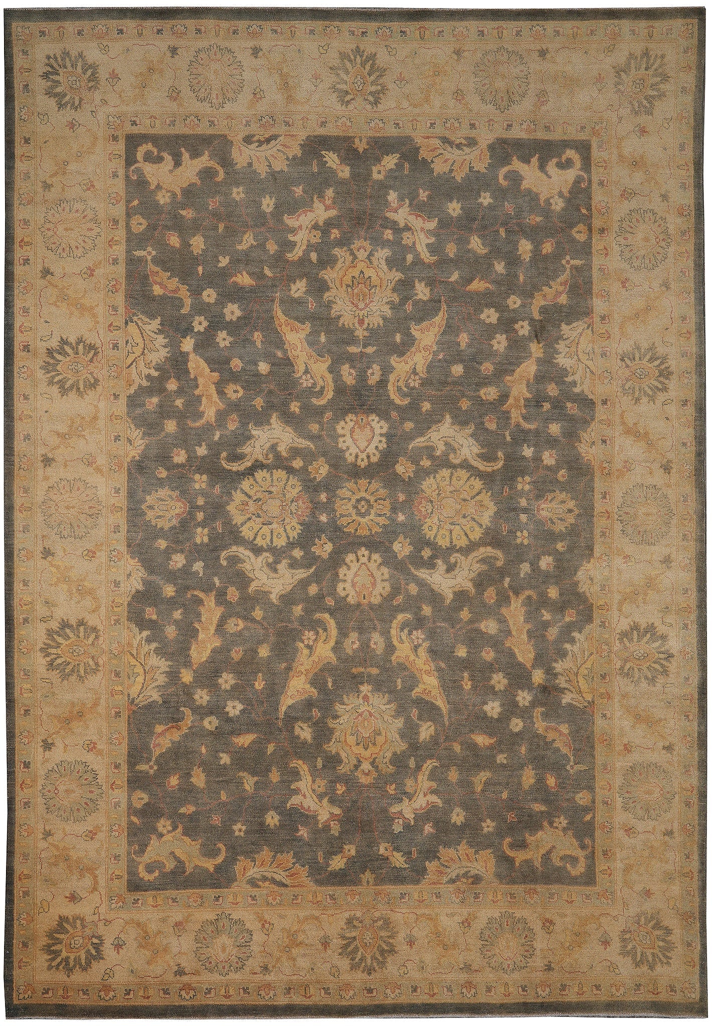 9 x 12 Handmade Natural Wool Rug Neutral Tones Elegant Hand Knotted (1 of 11)