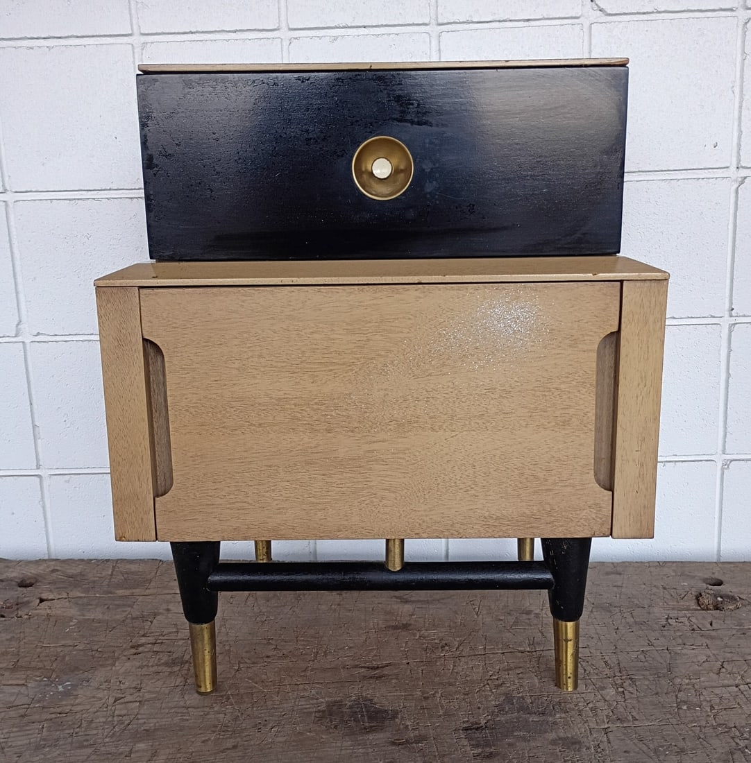Basic Witz 2 Drawer Nightstand MCM Cabinet 24 x 20 x 15 (1 of 17)