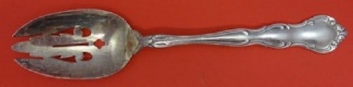 Wallace My Love Sterling Silver Pierced Serving Spoon 8 1/2 Inch: Wallace My Love Sterling Silver Pierced Serving Spoon 8 1/2 Inch This is a Wallace sterling silver slotted serving spoon in the "My Love" pattern, measuring 8 1/2 inches in length. Crafted in the Unit