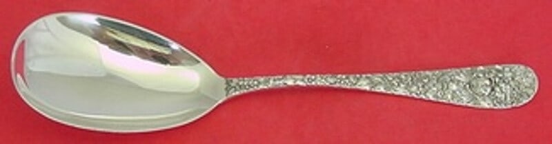 Stieff Rose Sterling Silver 9" Ovoid Serving Spoon Antique (1 of 2)
