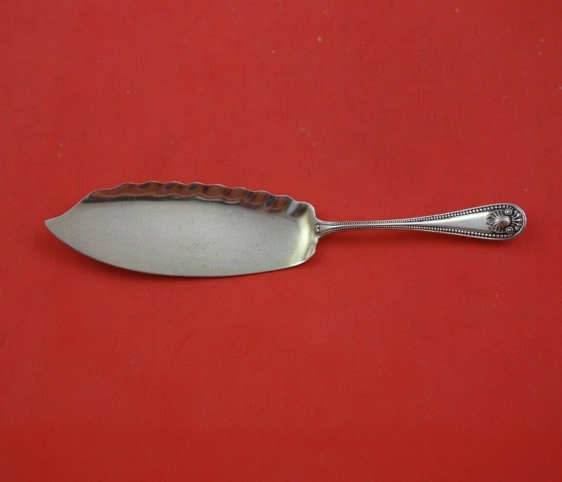 Whiting Bead Sterling Silver Jelly Knife 7 5/8" Heirloom Serving Piece: Whiting Bead Sterling Silver Jelly Knife 7 5/8" Heirloom Serving Piece This exquisite jelly knife, crafted by Whiting, features a classic Bead pattern, making it a perfect heirloom piece for any silve