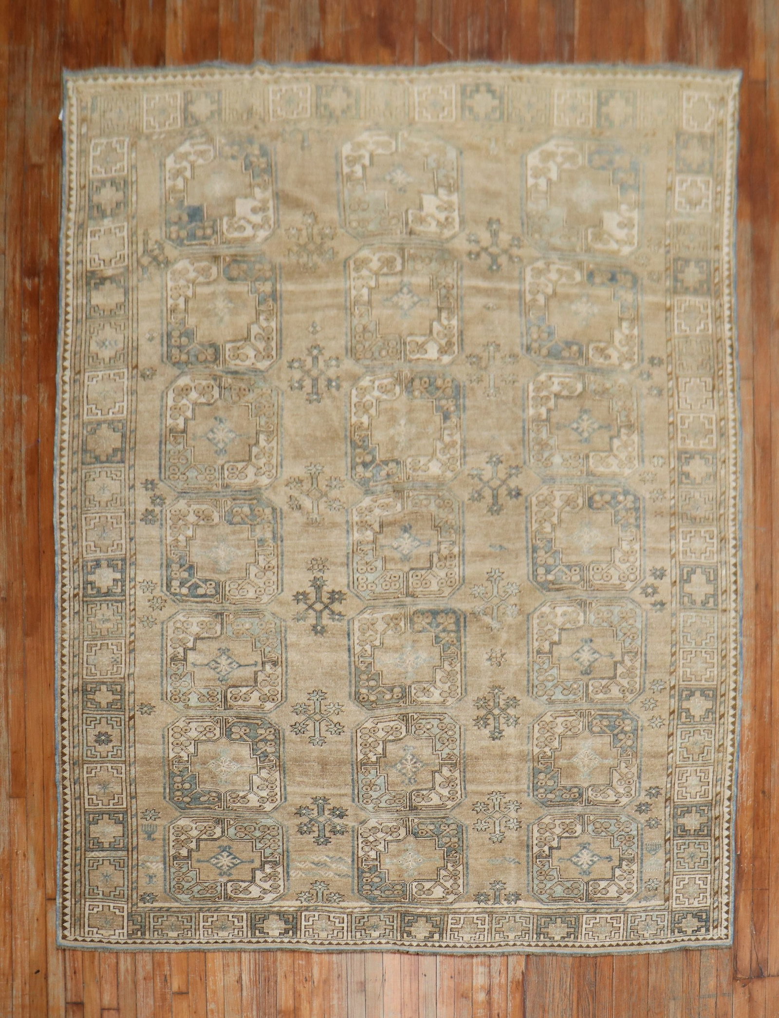 7' 4" x 9' 8" Afghan Ersari Tribal Room Rug: 7' 4" x 9' 8" Afghan Ersari Tribal Room Rug Classic tribal Afghan Ersari rug dating to the 1930s. This pre-owned room-size rug features a rustic tribal design and is identified as an intermediate cate
