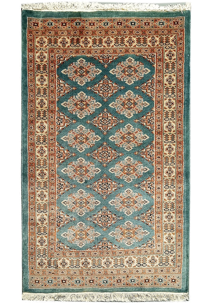 Blue Jaldar Hand-Knotted Bokhara Area Rug 2.8 x 3.11: Blue Jaldar Hand-Knotted Bokhara Area Rug 2.8 x 3.11 Free continental US Shipping Transform your living space with this exquisite 2' 8" x 3' 11" Blue Jaldar Hand-knotted Weave Bokhara Pattern Rug. Thi