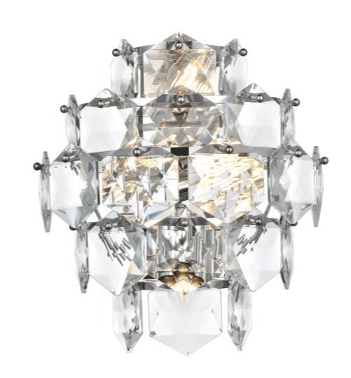 Adaline Chrome Crystal 4-Light Wall Sconce 15 Inch (1 of 7)