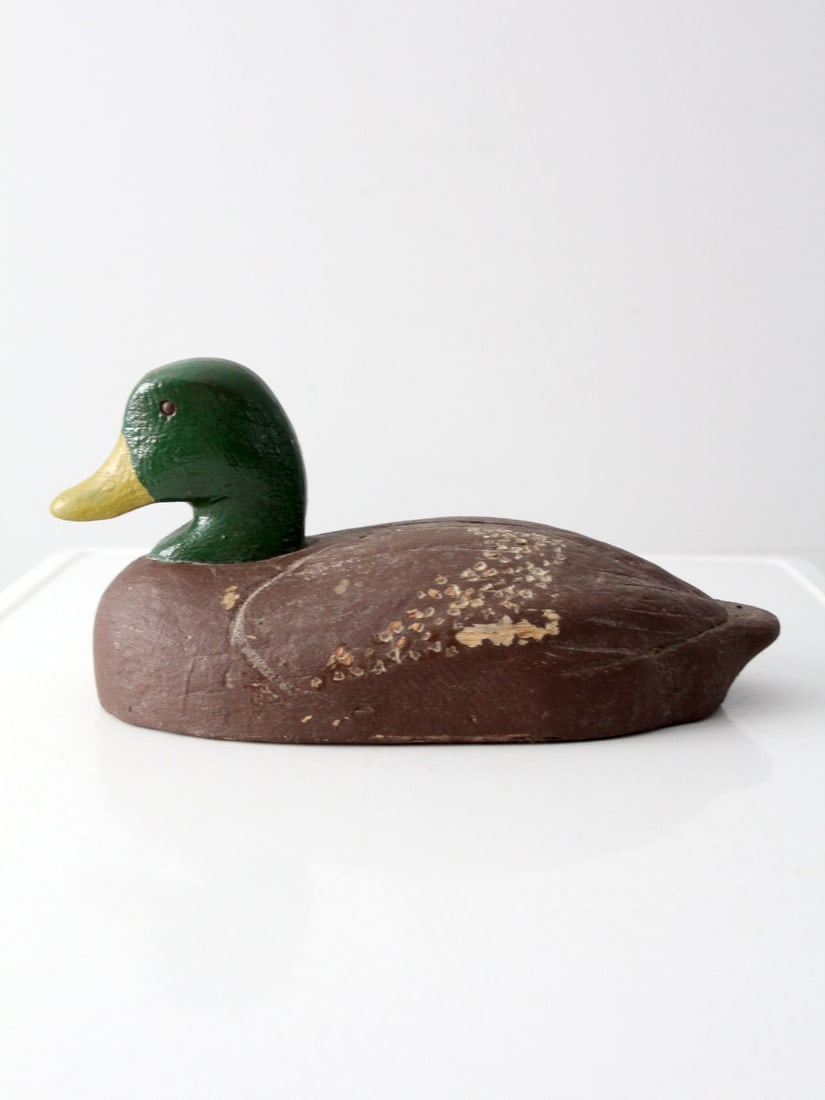 Hand Painted Mallard Duck Decoy in Cork Folk Art (1 of 12)