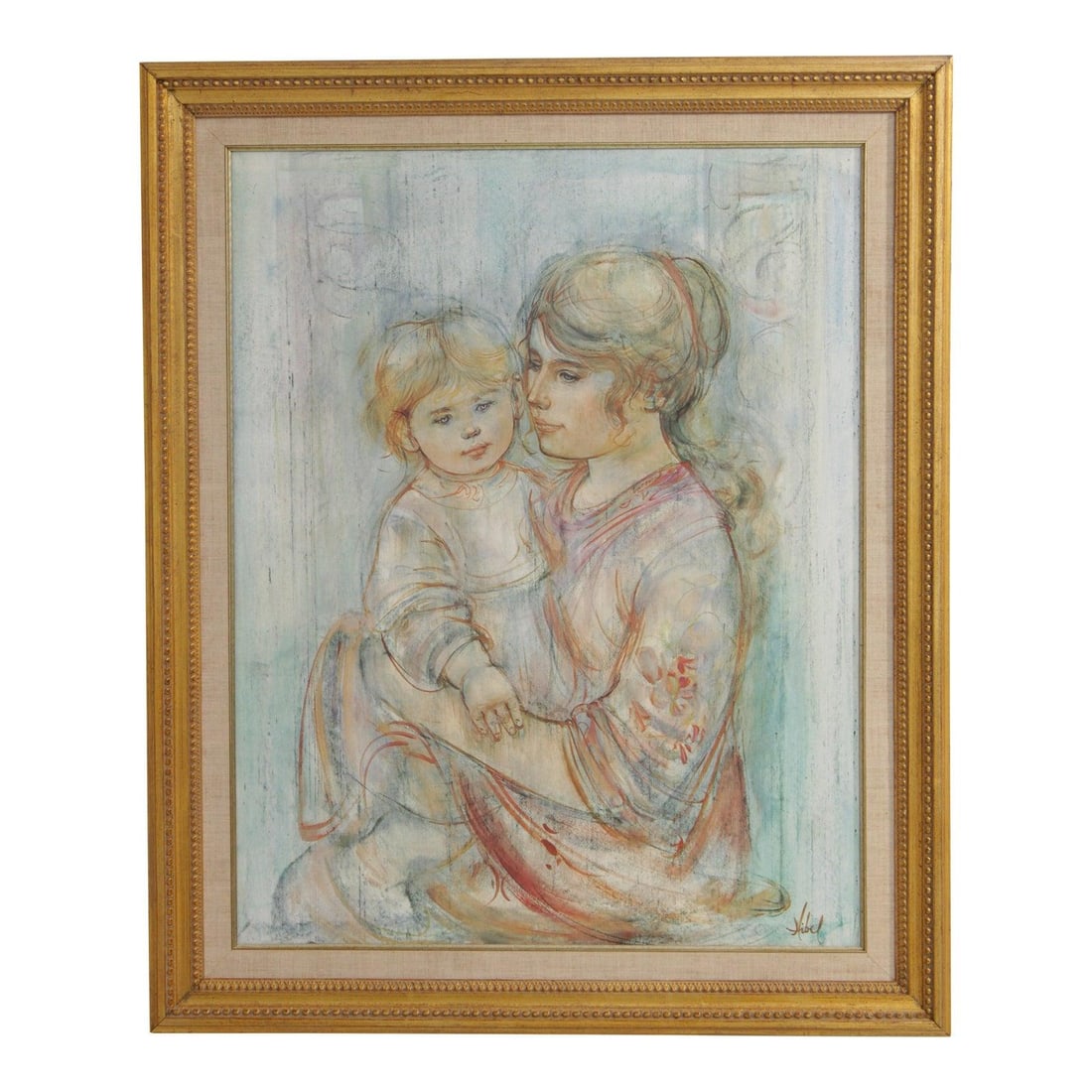 Edna Hibel Beatrice and Baby signed numbered lithograph framed (1 of 10)