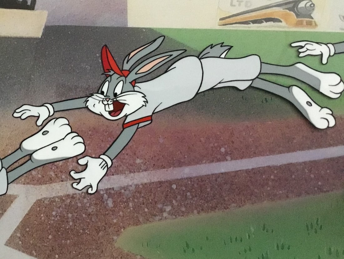 Virgil Ross signed numbered Bugs Bunny baseball cel - 11