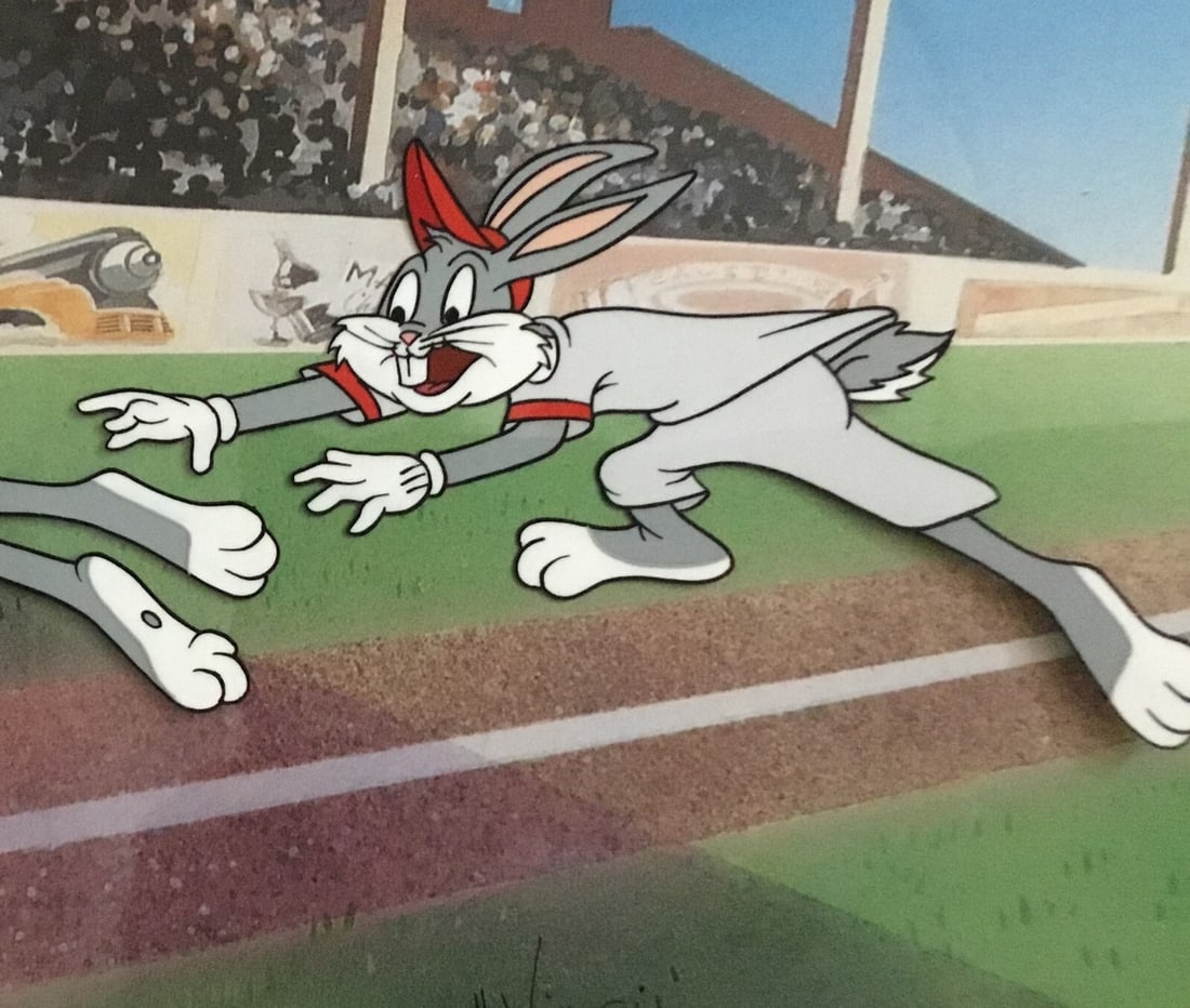 Virgil Ross signed numbered Bugs Bunny baseball cel - 12