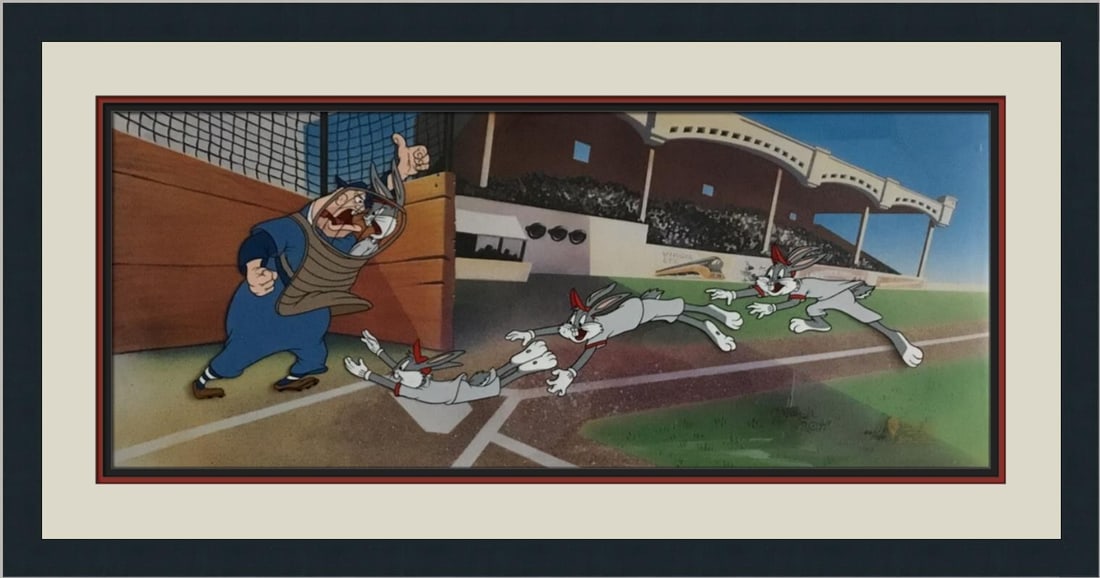 Virgil Ross signed numbered Bugs Bunny baseball cel (1 of 12)