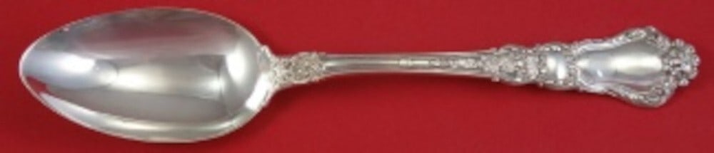 Gorham Baronial Old Sterling Silver 8 3 4 Inch Serving Spoon: Gorham Baronial Old Sterling Silver 8 3 4 Inch Serving Spoon This is a Gorham sterling silver serving spoon in the Baronial Old pattern, crafted in the United States between 1850 and 1899. The spoon m