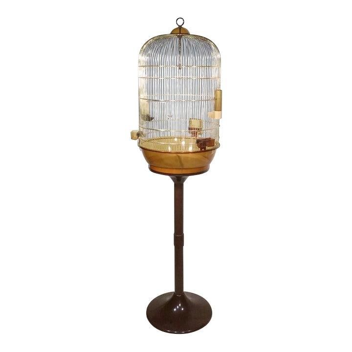 Italian Made Fer-Plast 1970s Dome Birdcage with Original Stand (1 of 10)