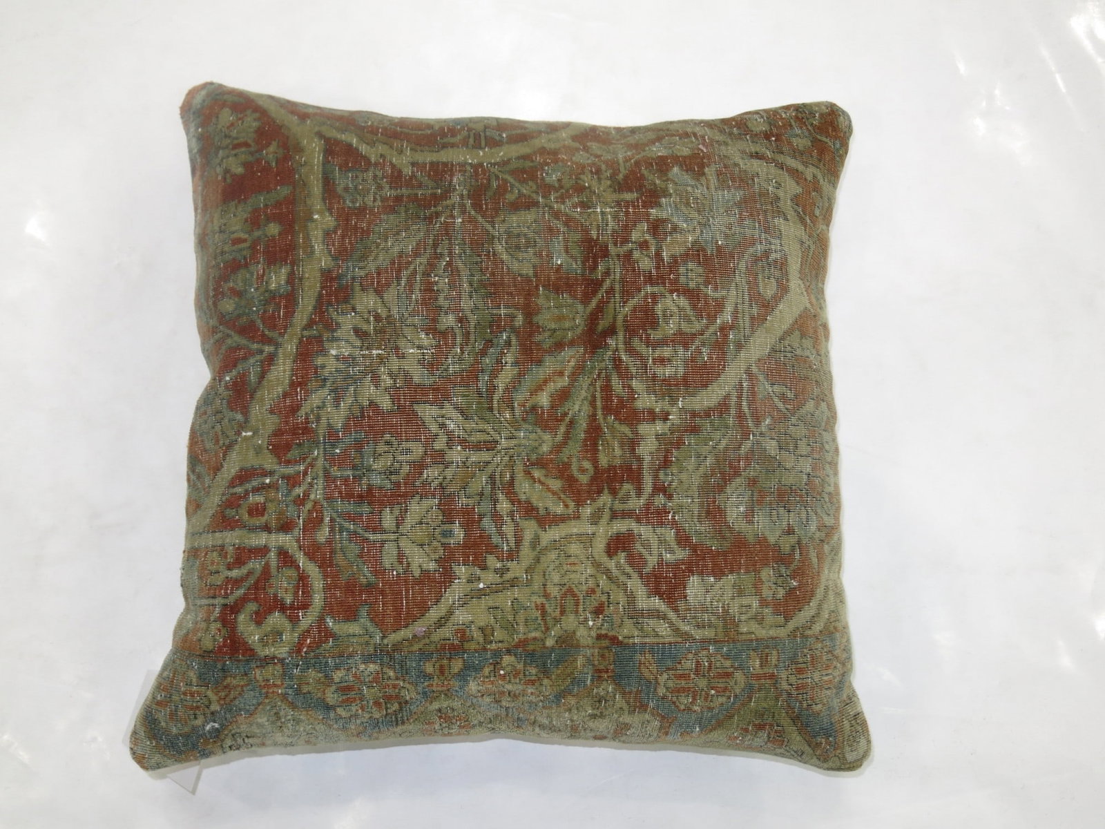 1' 7" x 1' 8" Persian Kashan pillow from Mohtasham rug (1 of 1)