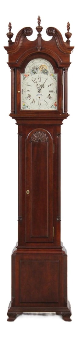 Cherry Wood Sligh Grandfather Clock John Goddard Style 90h (1 of 10)