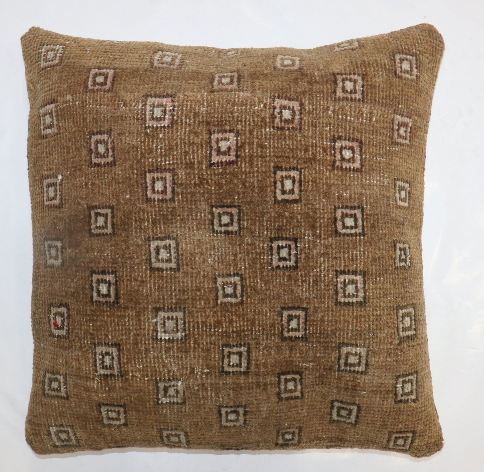 Turkish Kars Rug Pillow Brown 1' 11" x 1' 11" (1 of 1)