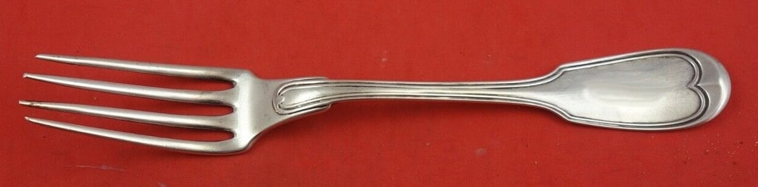 Wood and Hughes French Thread Sterling Silver Dinner Fork 8 Inch (1 of 2)