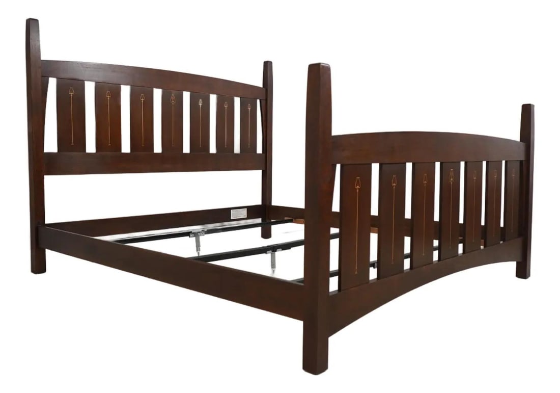 Stickley Harvey Ellis Mission Oak King Bed Frame 80w x 87d x 59.5h (1 of 10)
