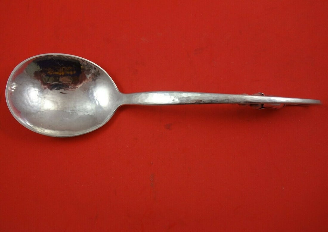 Orla Vagn Mogensen Blossom Sterling Silver Berry Spoon 9.5 Serving (1 of 3)