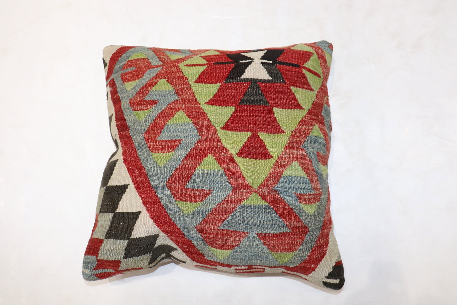 Turkish Kilim Pillow 1' 8" x 1' 8" (1 of 3)