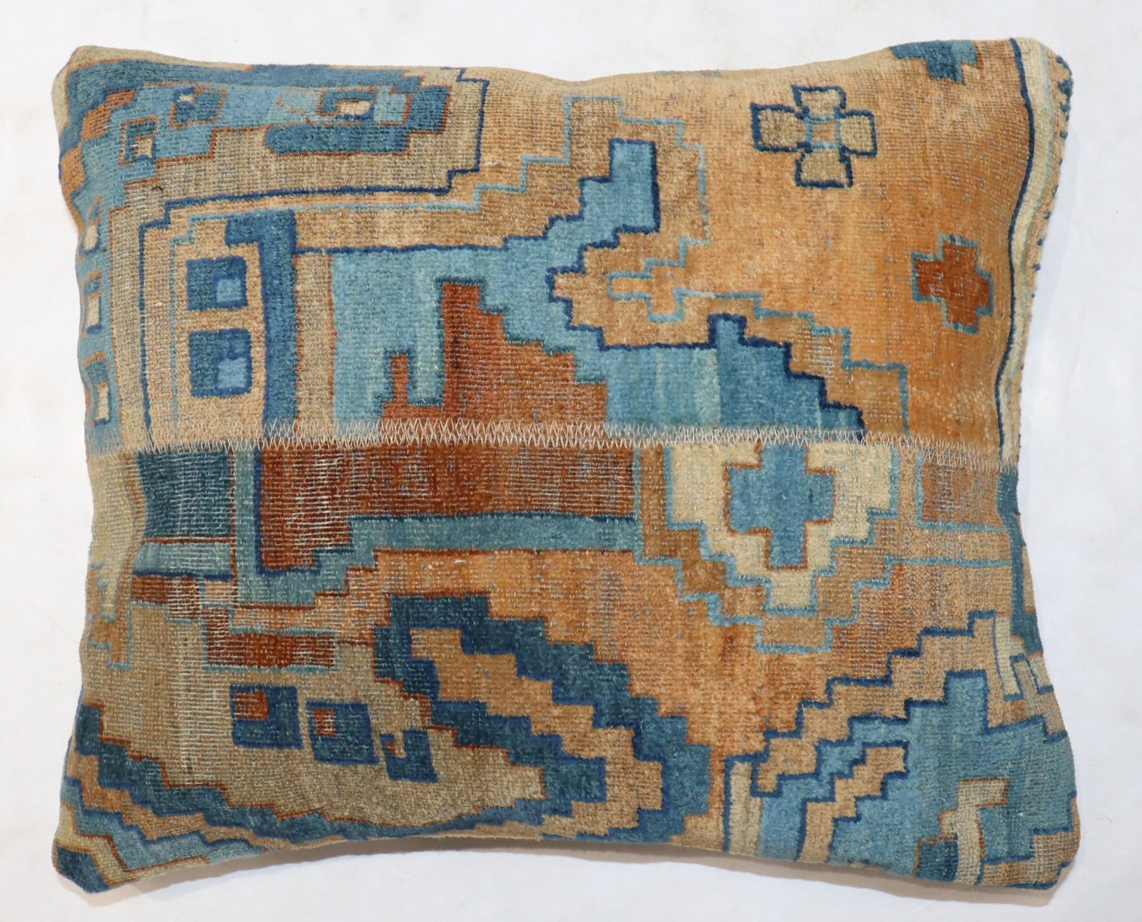 Early 20th Century Indian Rug Pillow 1' 4" x 1' 8": Early 20th Century Indian Rug Pillow 1' 4" x 1' 8" Decorative pillow made from an early 20th century Indian Larestan rug. Pre-owned. Specifications Item Type: Pillow Origin: India Style/Type: Larestan