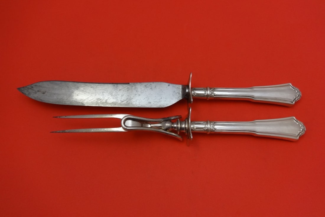 Reed & Barton Jacobean Sterling Silver 2pc Roast Carving Set (1 of 1)