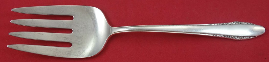 Lunt Festival Sterling Silver Cold Meat Fork 9 Inch Vintage (1 of 1)