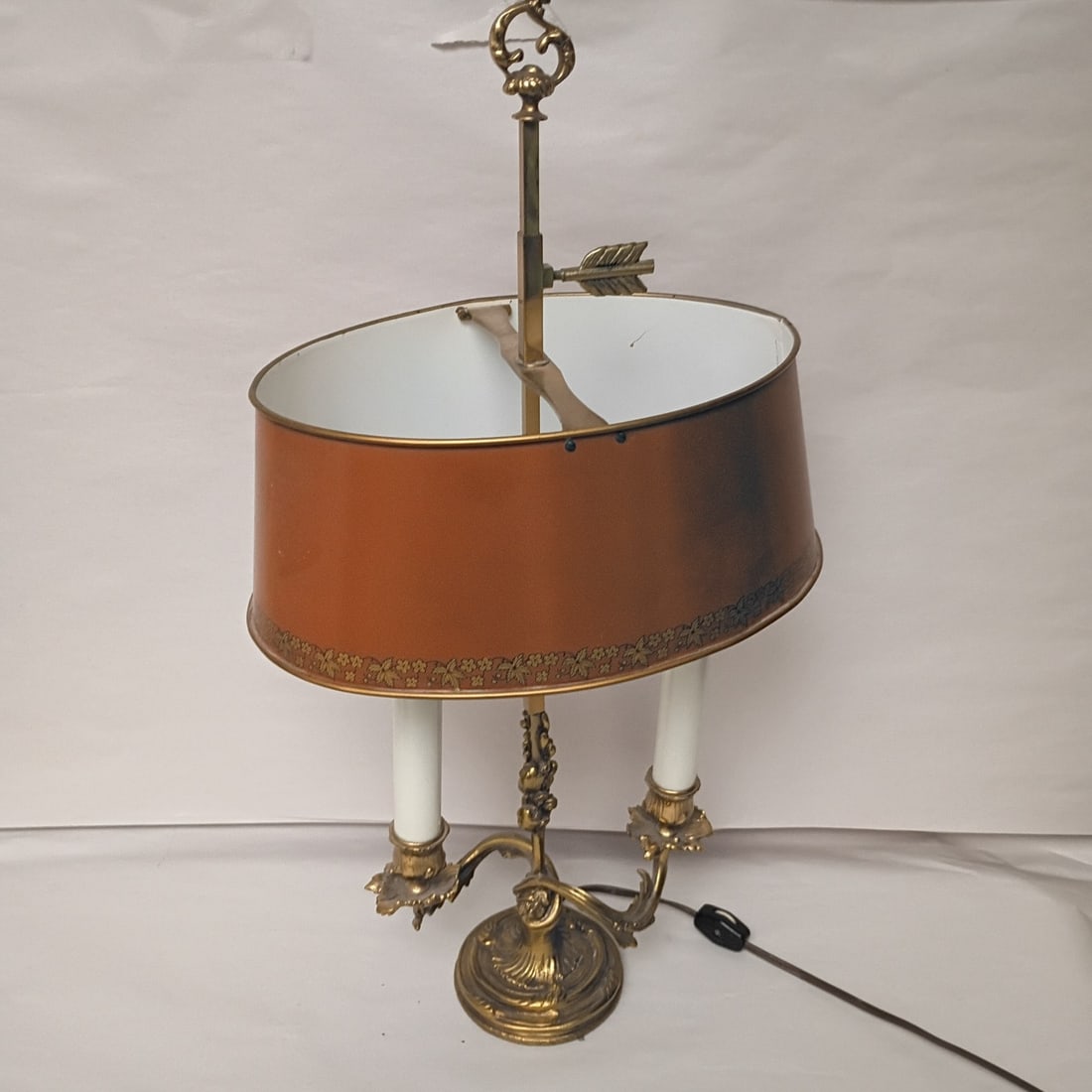 Warren Kessler brass bouillotte desk lamp 22 inch French style (1 of 18)