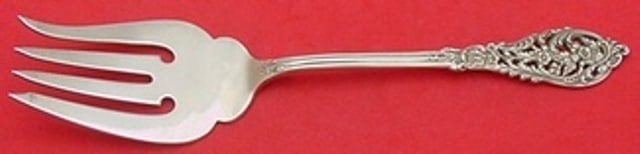 Reed & Barton Florentine Lace Sterling Silver Cold Meat Fork 9 Inch (1 of 2)