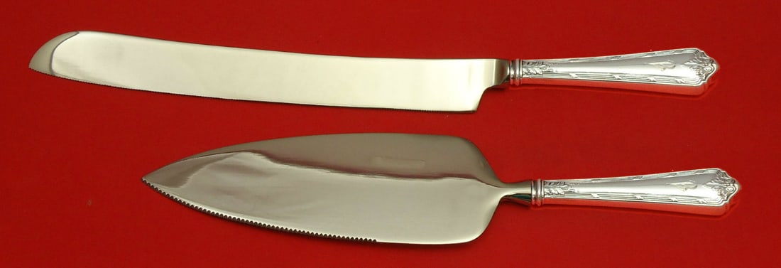 2 Piece Sterling Wedding Cake Set Watson Rochambeau Knife Server (1 of 1)