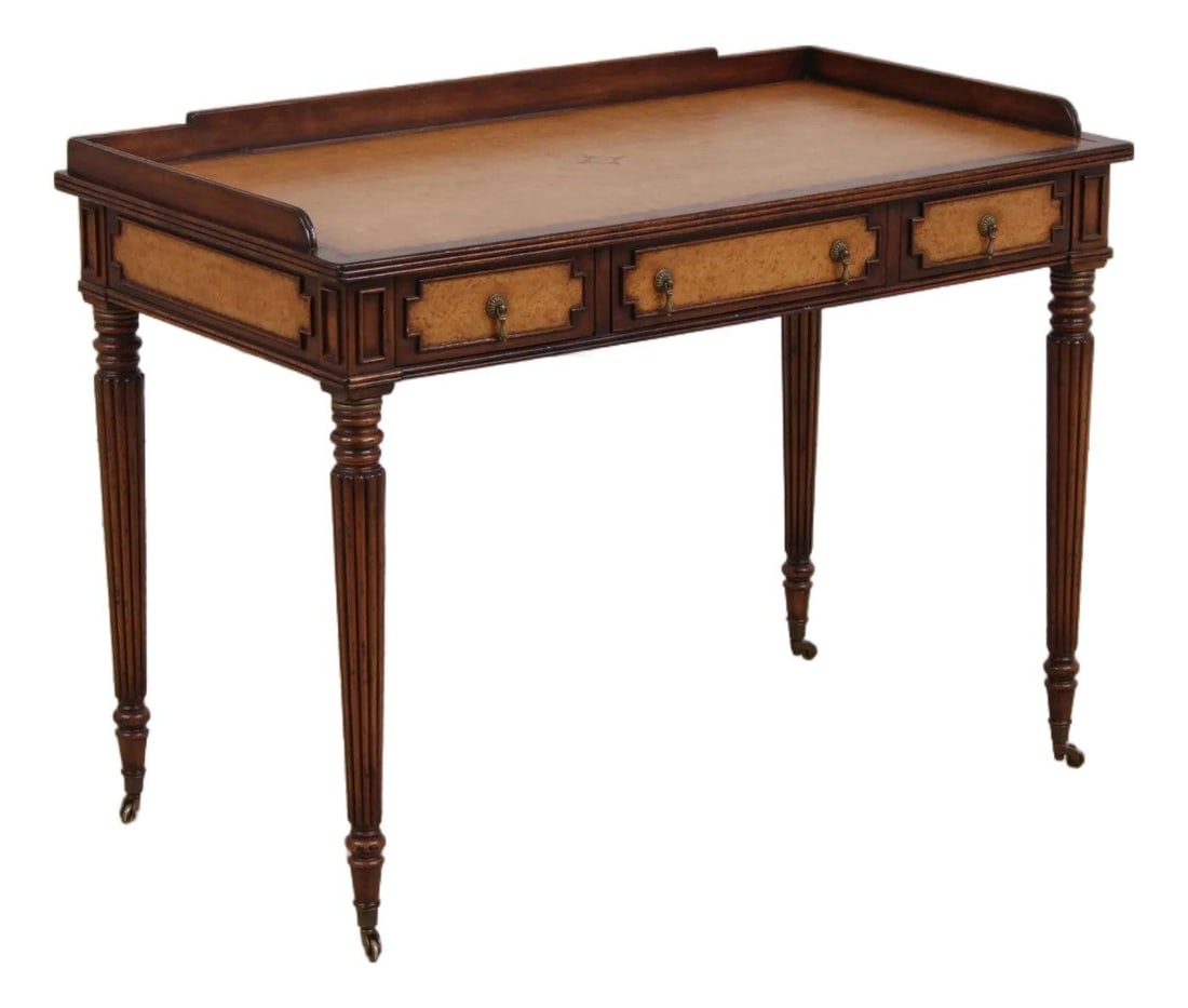 42 W Jonathan Charles mahogany writing desk with leather top (1 of 10)