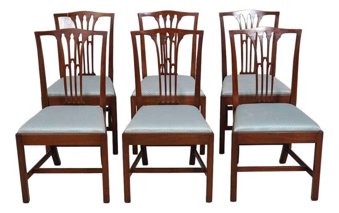 6 Kittinger Old Dominion mahogany Chippendale dining chairs Set of 6 (1 of 10)