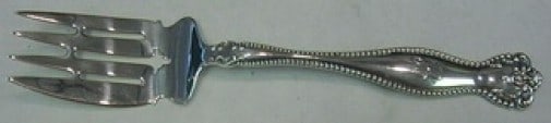 Raleigh by Alvin Sterling Silver Cold Meat Fork 7.5 Inch Monogrammed (1 of 2)