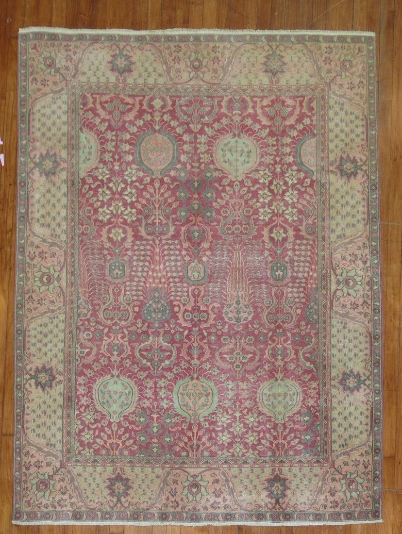 5' x 6' 8" Early 20th Century Indian Square Rug (1 of 7)