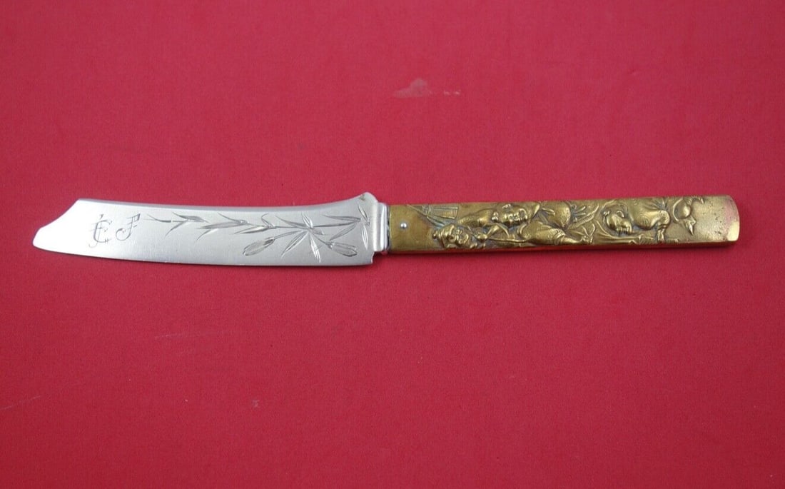 Gorham Kozuka Sterling Silver Fish Knife Bronze Handle 7 3/4" (1 of 2)