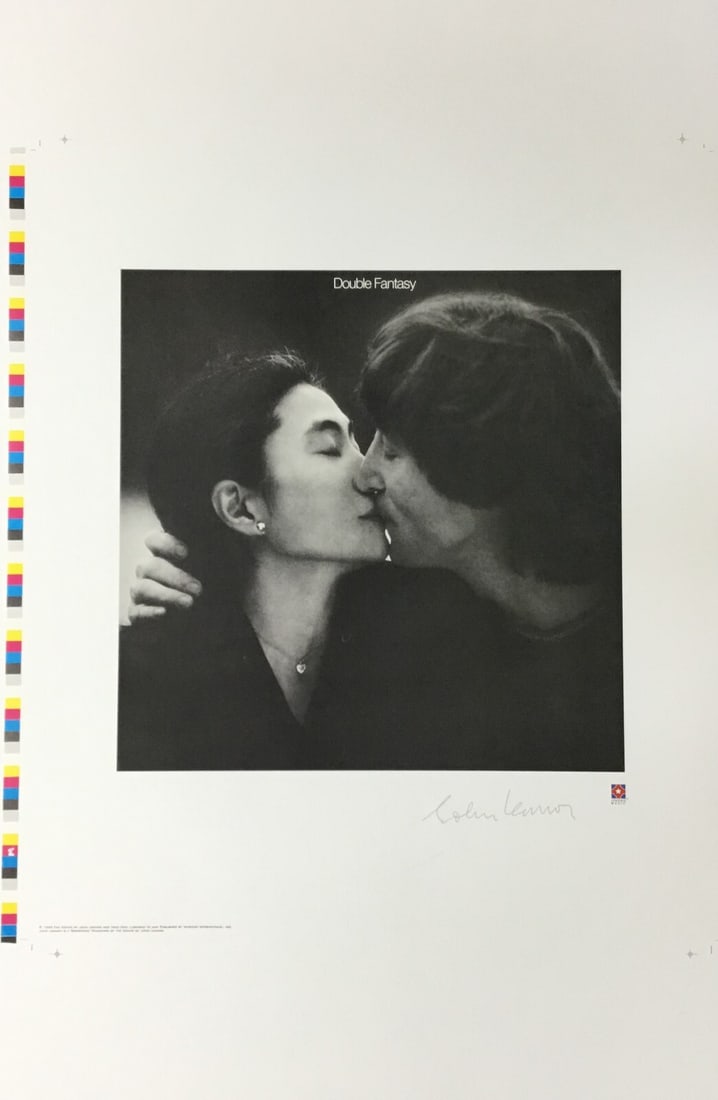 John Lennon Yoko Ono Double Fantasy Facsimile Signed Lithograph Art: John Lennon Yoko Ono Double Fantasy Facsimile Signed Lithograph Art This stunning lithograph features the iconic album cover art for "Double Fantasy" by John Lennon and Yoko Ono. Capturing the essence