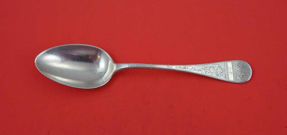 Tiffany & Co King William Engraved Sterling Silver Soup Spoon 7 with Grape Motif (1 of 2)