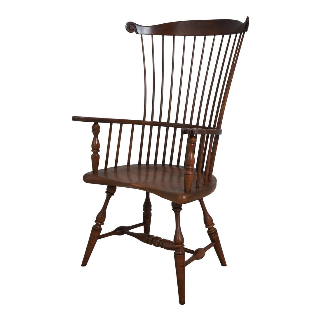 Frederick Duckloe High Comb Back Windsor Chair Oak Maple Quality Craftsmanship: Frederick Duckloe High Comb Back Windsor Chair Oak Maple Quality Craftsmanship This exquisite High Comb Back Windsor Chair showcases a classic 18th-century design, expertly crafted from high-quality o