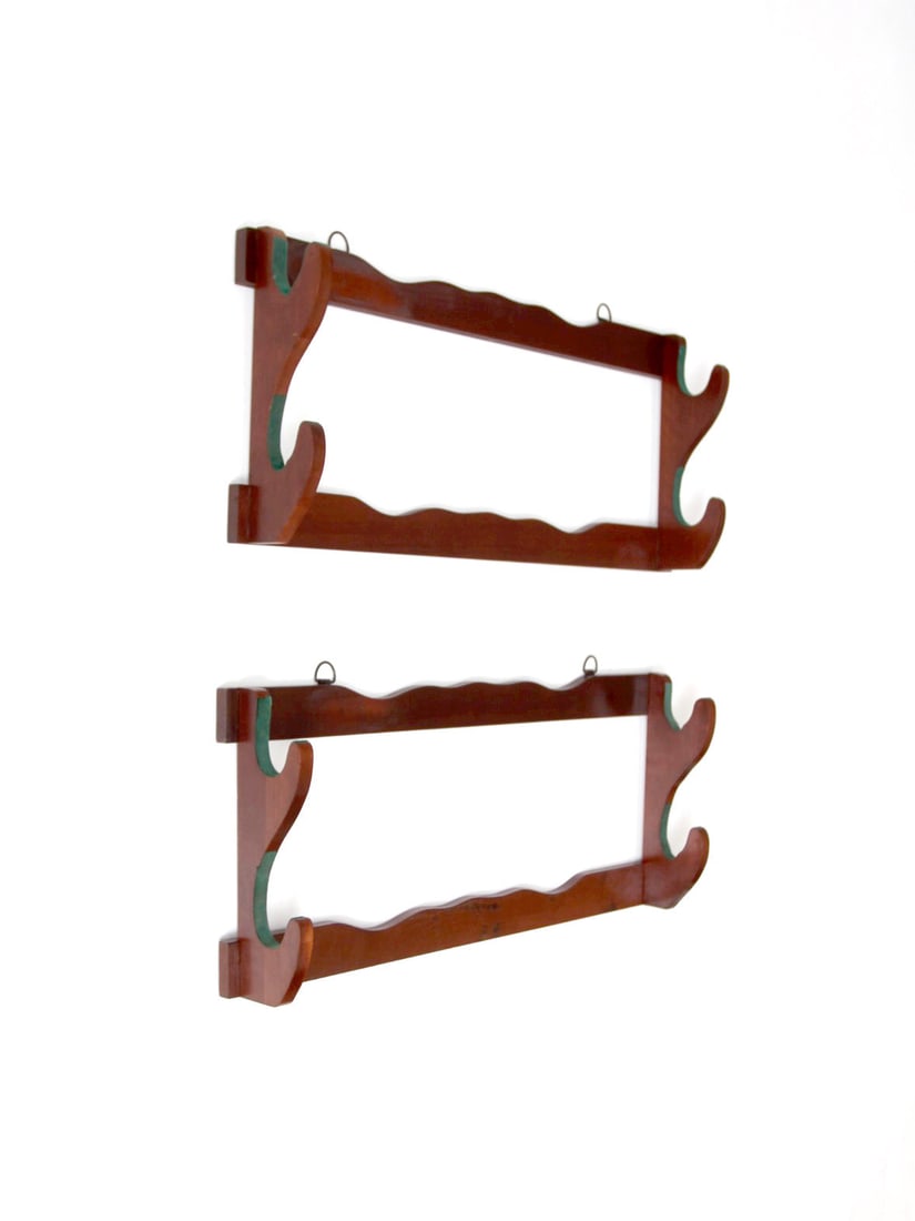 Pair of Mid Century Wood Gun Display Racks (1 of 12)