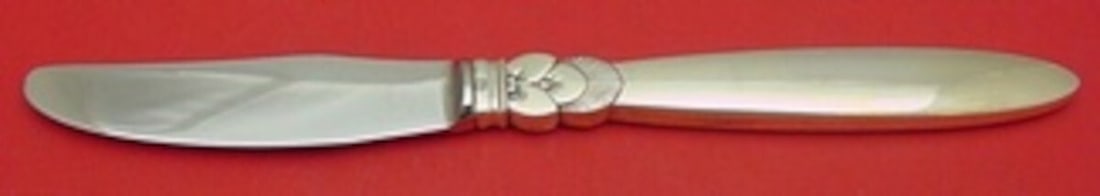 Georg Jensen Cactus Sterling Silver Luncheon Knife 8 1/4": Georg Jensen Cactus Sterling Silver Luncheon Knife 8 1/4" Introducing the Cactus Luncheon Knife by Georg Jensen, a stunning piece crafted from sterling silver, featuring a long hollow handle measuring