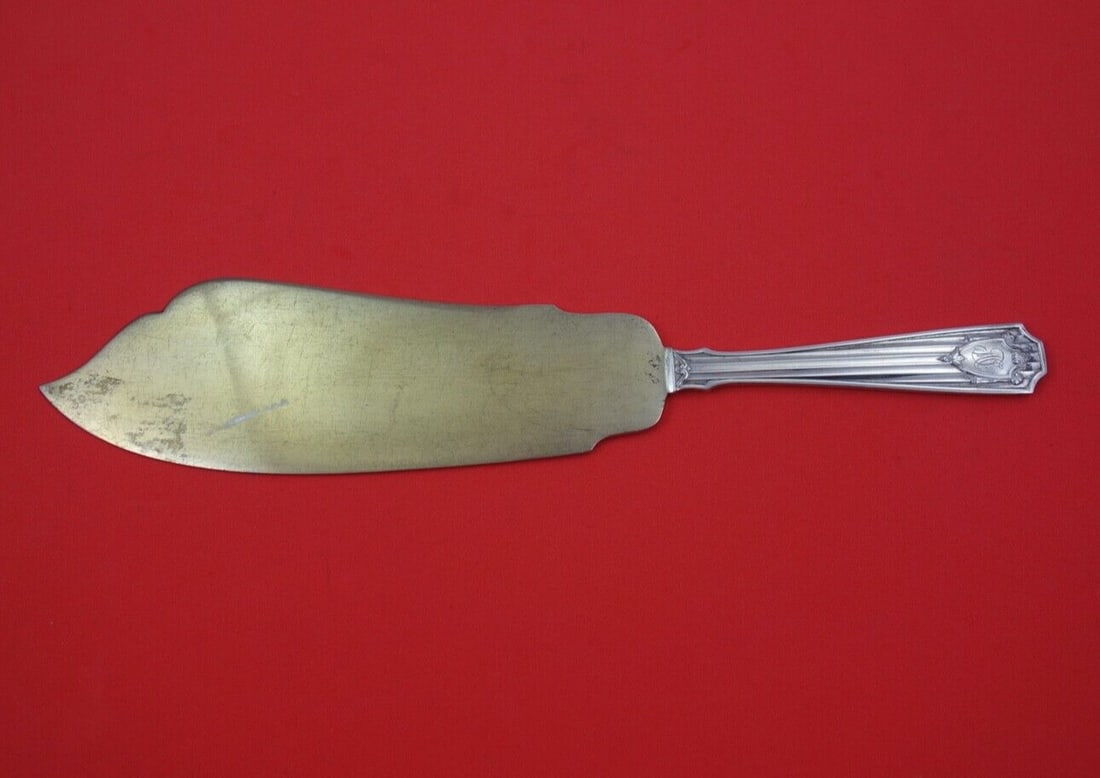 Gorham Spotswood Sterling Silver Ice Cream Slice 9 7/8" Gold Washed Handle: Gorham Spotswood Sterling Silver Ice Cream Slice 9 7/8" Gold Washed Handle Presenting the Spotswood ice cream slice by Gorham, crafted from high-quality sterling silver. This exquisite serving piece f
